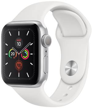 Apple Watch Serie 5 GPS 40mm Silver Aluminium Case/White Sport Band EU