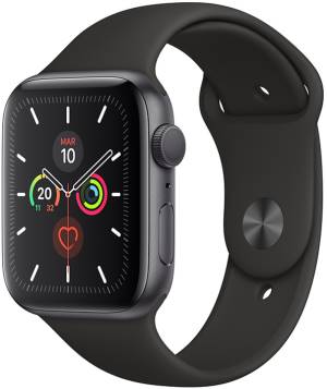 Apple Watch Serie 5 GPS 44mm Space Grey Aluminium Case/Black Sport Band EU