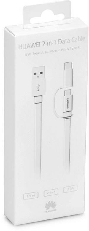 Huawei Cavo HUA-AP55S da USB a microUSB/Type-C White
