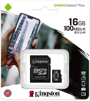 Kingston microSD 16GB Classe 10 SDCS2/16GB + Adattatore SD