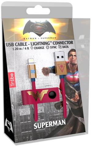 Tribe Cavo MFi Lightning iPhone 1.2m Wonder Woman