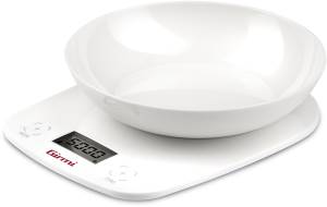 Girmi Bilancia da Cucina Elettronica con Ciotola PS01 1gr/5kg Bianco