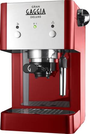 Gaggia Grangaggia Deluxe RI8425/22 Macchina da Caff?Cialde 44mm/Macinato Red/Inox