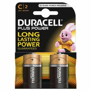 Duracell Batterie Mezza Torcia MN1400 Plus 0004 2pz