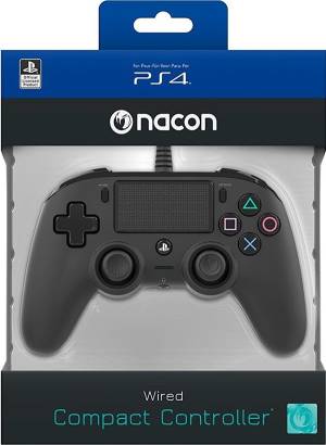 PS4 Nacon Wired Compact Controller Color Edition - Black