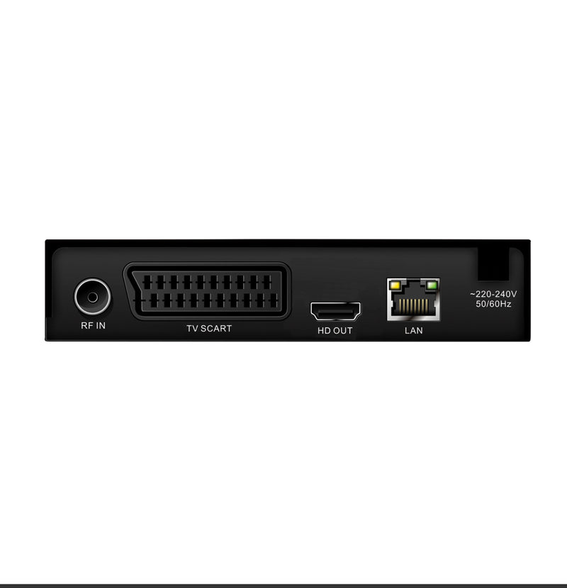 Fenner Decoder HD DVB-T2 HEVC HDMI USB 2.0 SCART con telecomando